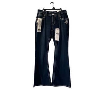 SKY PREMIUM  COLLECTION LOW RISE FLARE Women's Midnight Blue Flare